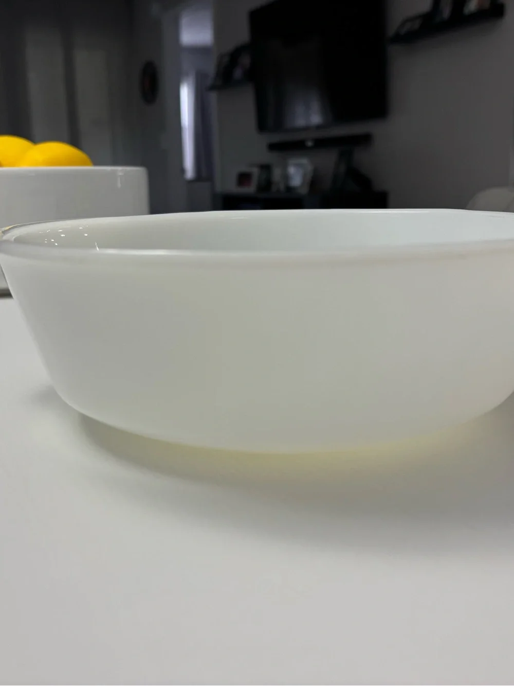 Vintage Fire-King Anchor Hocking Milk Glass Casserole Dish with Handles